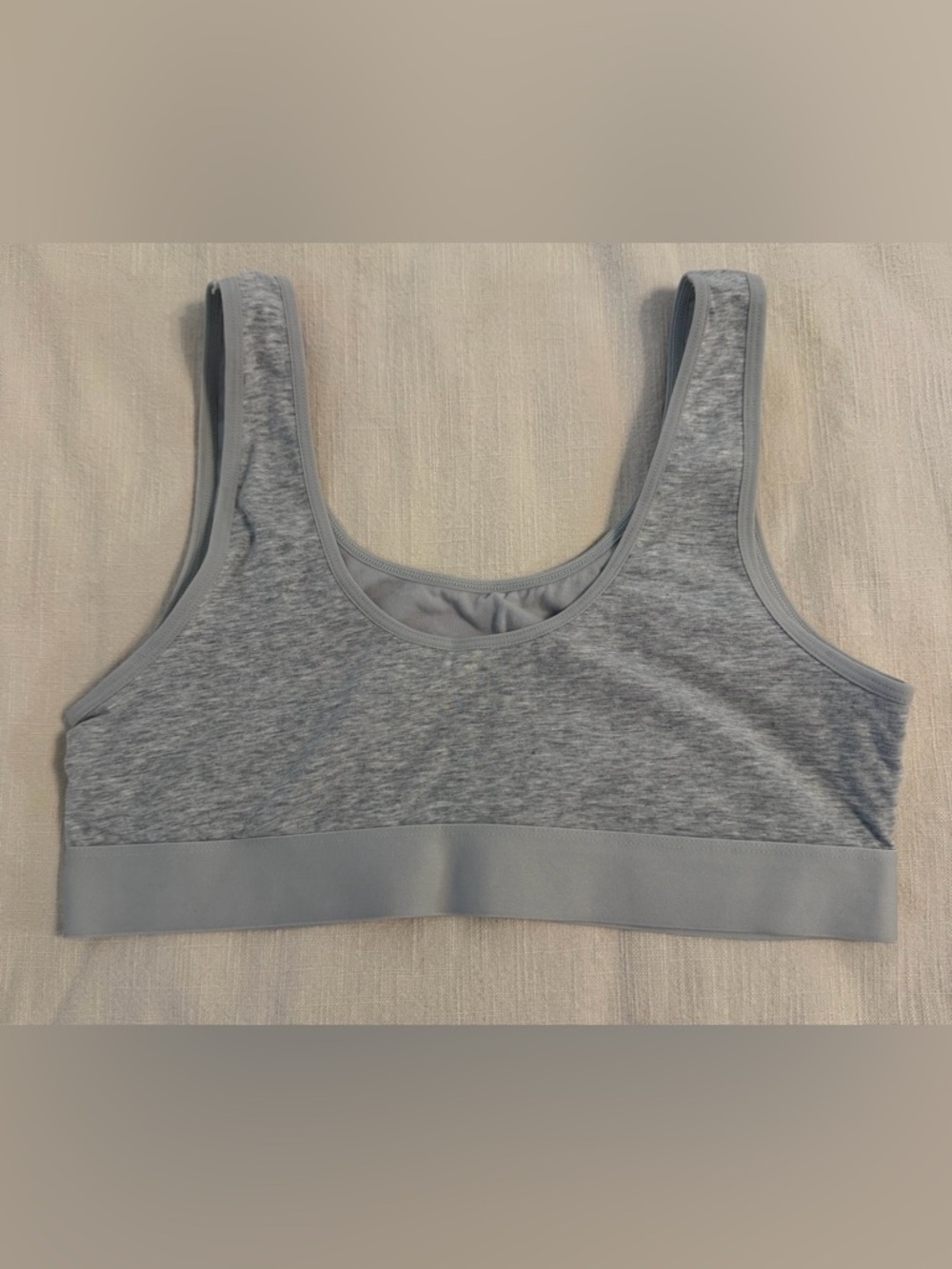 Auden Scoop Neck Bralette Duo - Light Gray & Deep Teal - Picture 3 of 7